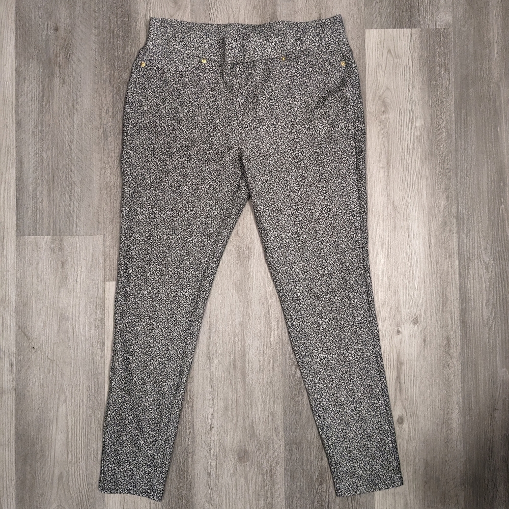 Michael Kors Womens Size LG Floral Pants Skinny Stretch